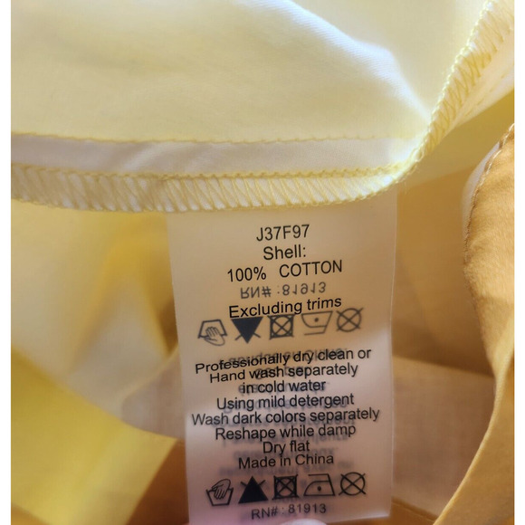 NWT Plenty by Tracy Reese Halter Button-down Shirt Dress Size 2X Yellow #ND411 - Picture 12 of 13